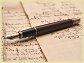 писалка с хартия и текст (снимка)